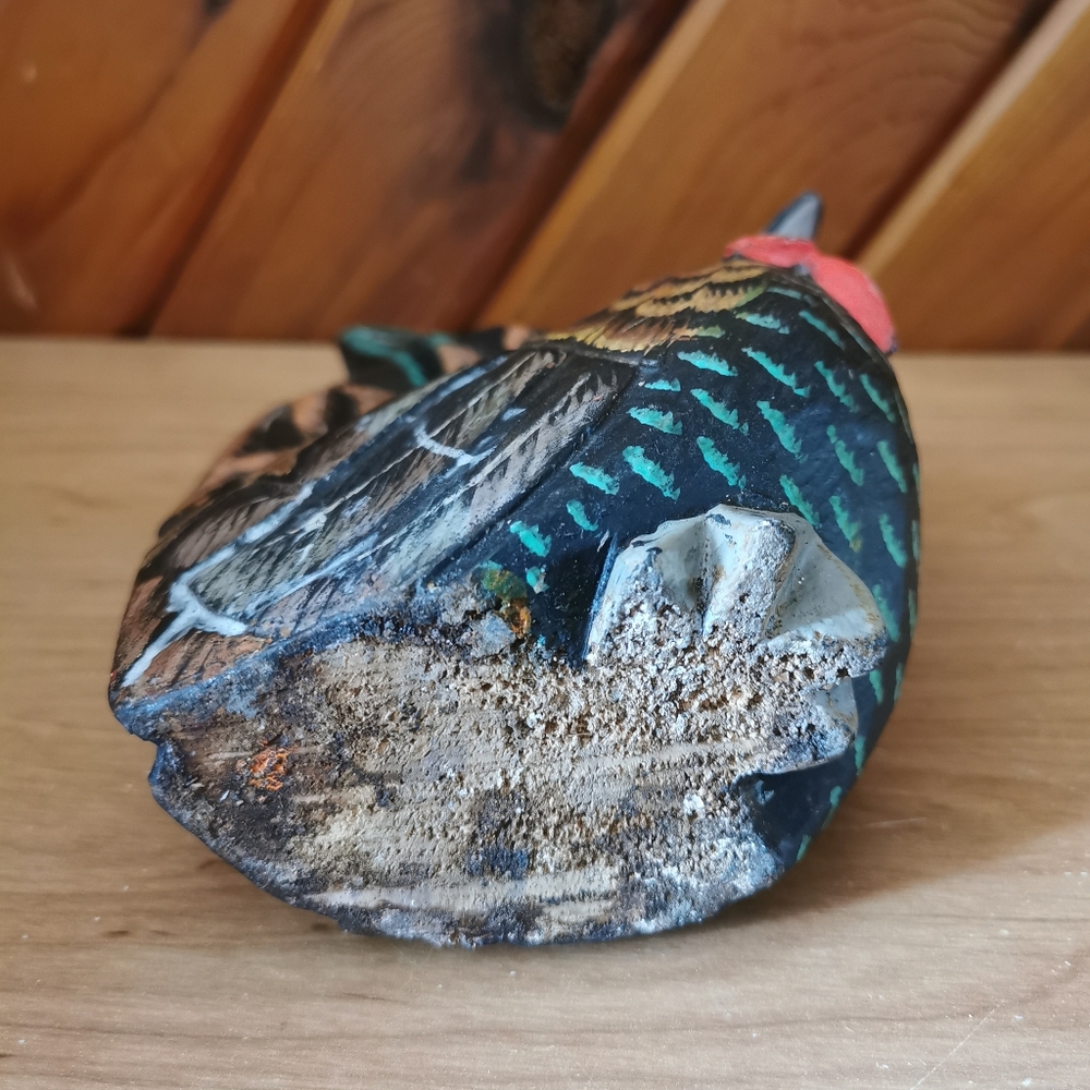 Vintage Wooden Handpainted  Rooster - Picture 5 of 7